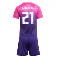 Camiseta Alemania Ilkay Gundogan #21 Segunda Equipación Replica Eurocopa 2024 para niños mangas cortas (+ Pantalones cortos)
